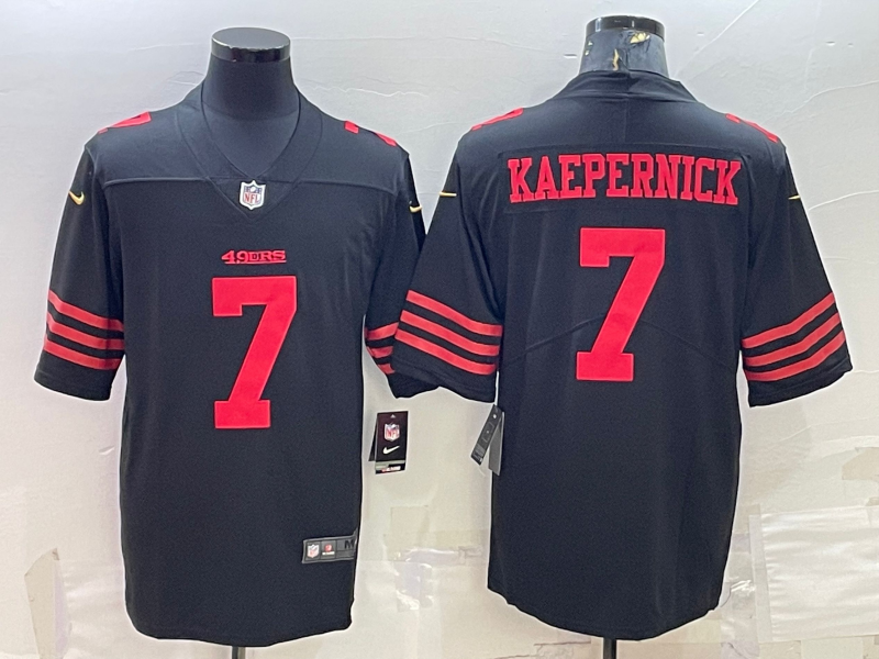 Men's San Francisco 49ers Colin Kaepernick #7 Black Player Jerseys