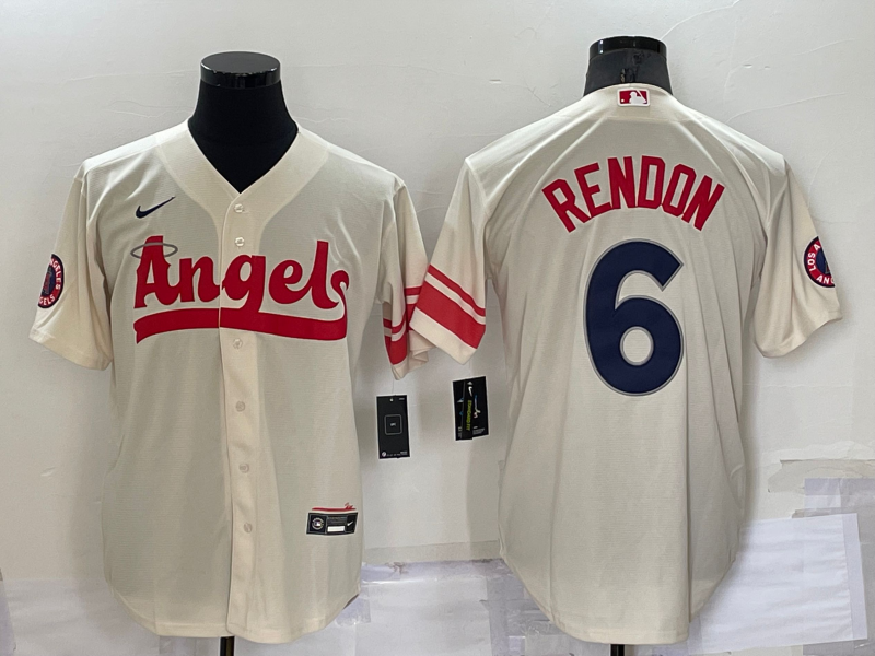 Men's Los Angeles Angels Anthony Rendons #6 Cream City Connect Replica Player Jerseys