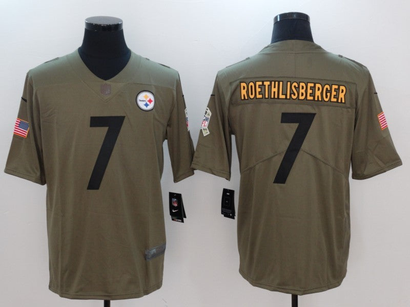 Men's Pittsburgh Steelers Ben Roethlisberger #7 Brown Alternate Game Jerseys