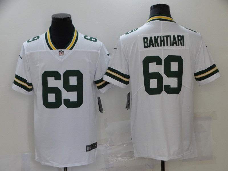 Men's Green Bay Packers David Bakhtiari #69 White Game Jerseys