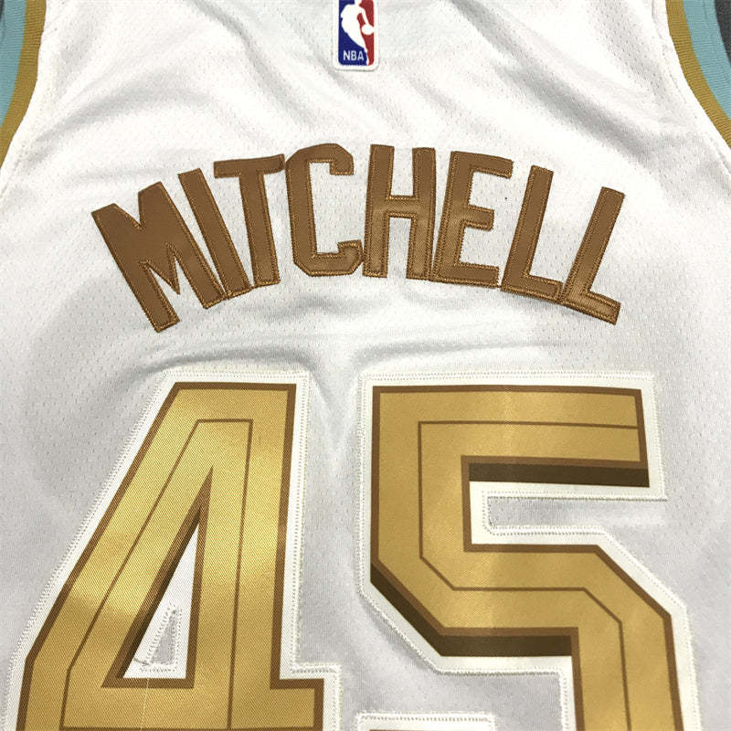 Men's Cleveland Cavaliers Donovan Mitchell #45 The Land White City Edition Jerseys