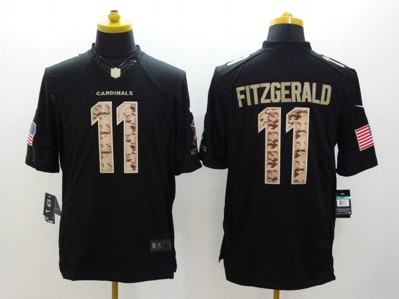 Men's Arizona Cardinals Larry Fitzgerald #11 Black Team Game Jerseys