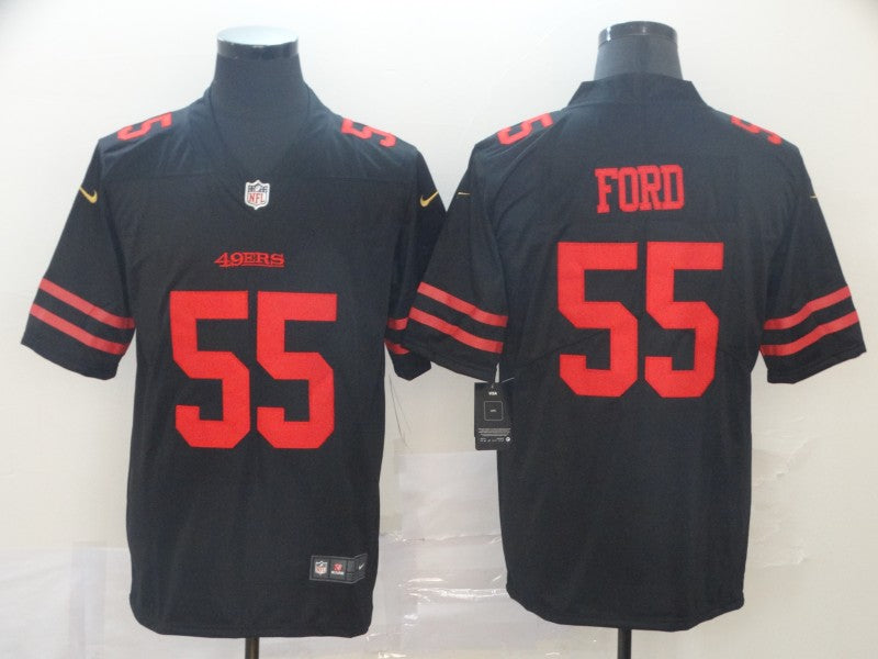 Men's San Francisco 49ers Dee Ford #55 Black Game Jerseys