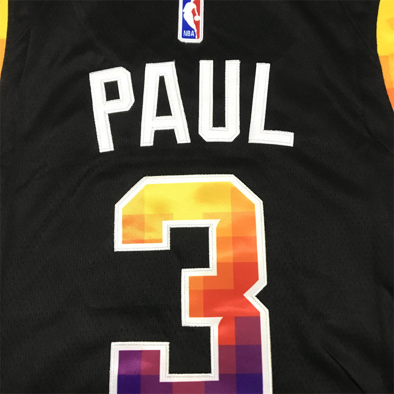 Men's Phoenix Suns Chris Paul #3 Black Swingman Jerseys - Statement Edition
