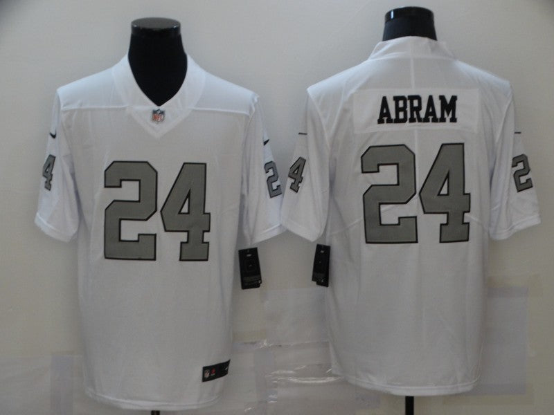 Men's Las Vegas Raiders Jonathan Abram #24 White Game Jerseys