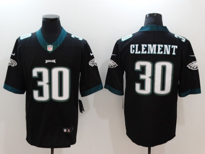 Men's Philadelphia Eagles Corey Clement #30 Black Game Jerseys