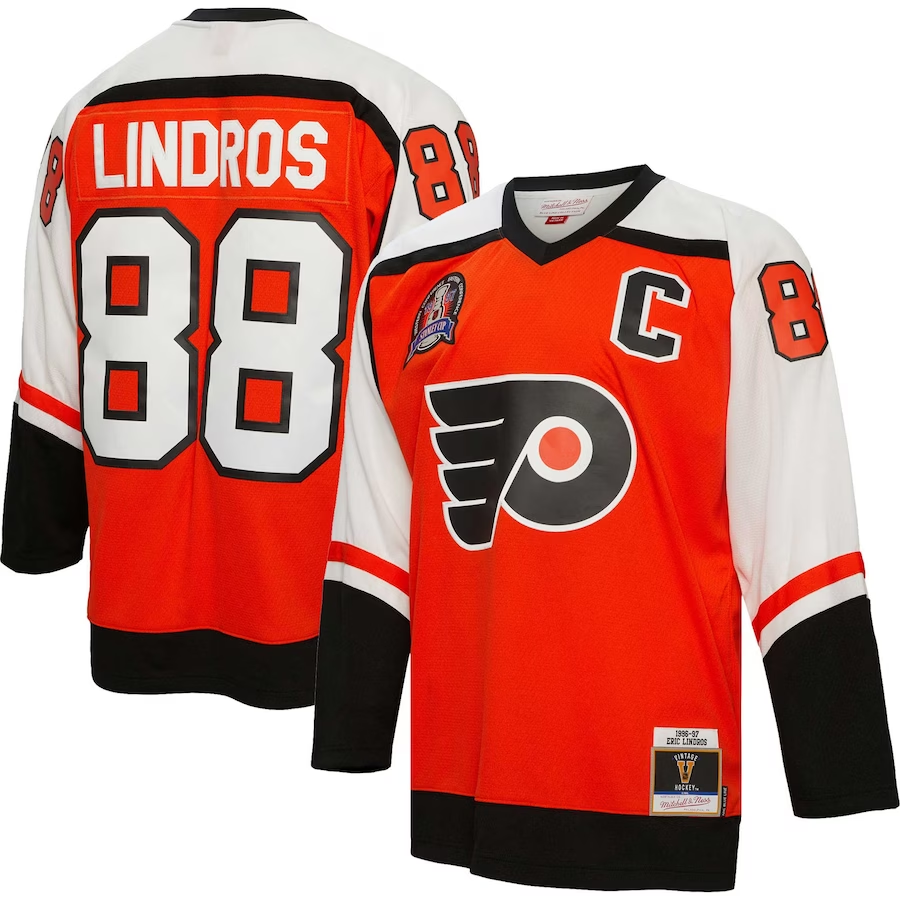 Men's Philadelphia Flyers Eric Lindros #88 Orange Replica Player Jerseys