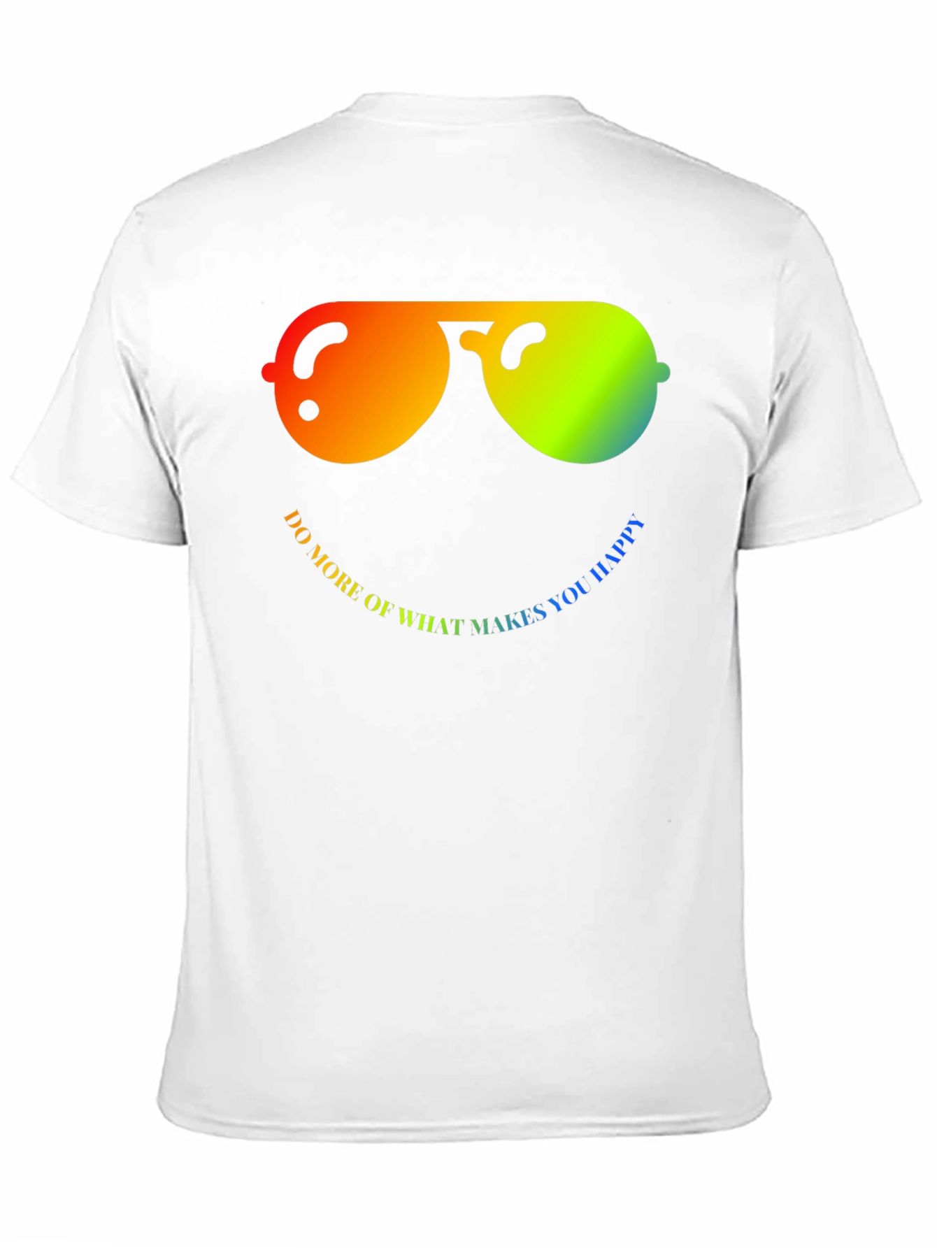 Rainbow Smiley Face Graphic T-Shirt