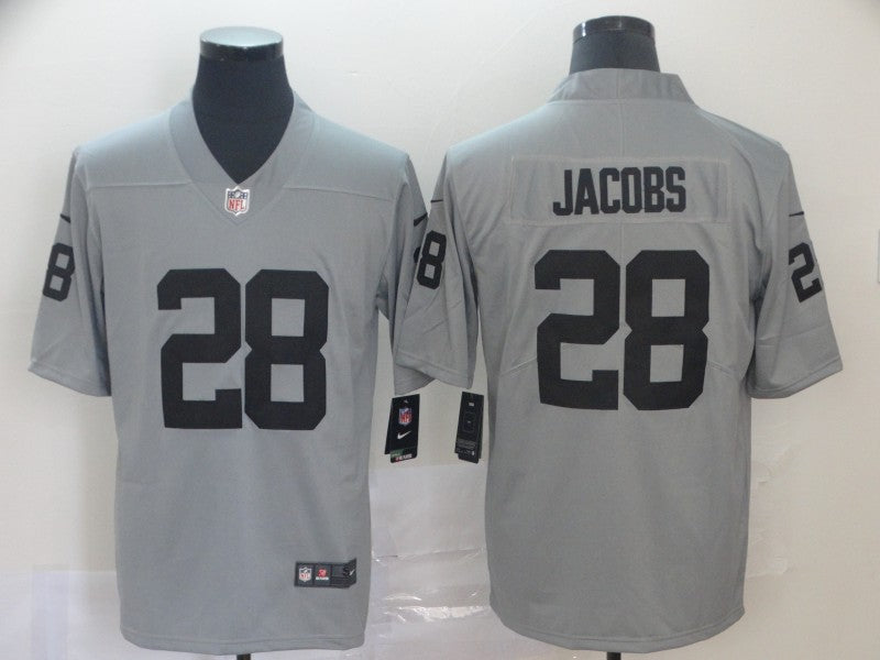 Men's Las Vegas Raiders Josh Jacobs #28 Gray Inverted Legend Jerseys