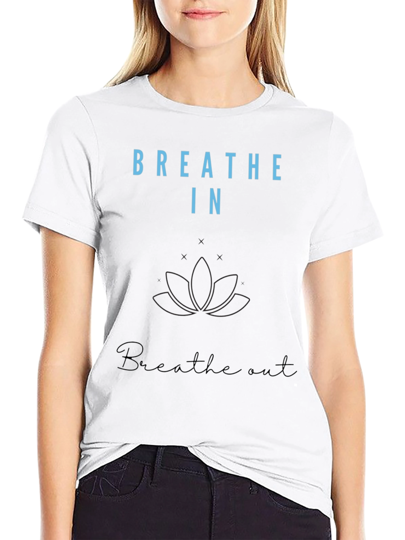 Breathe In Breathe Out Graphic Tee - Meditation Shirt