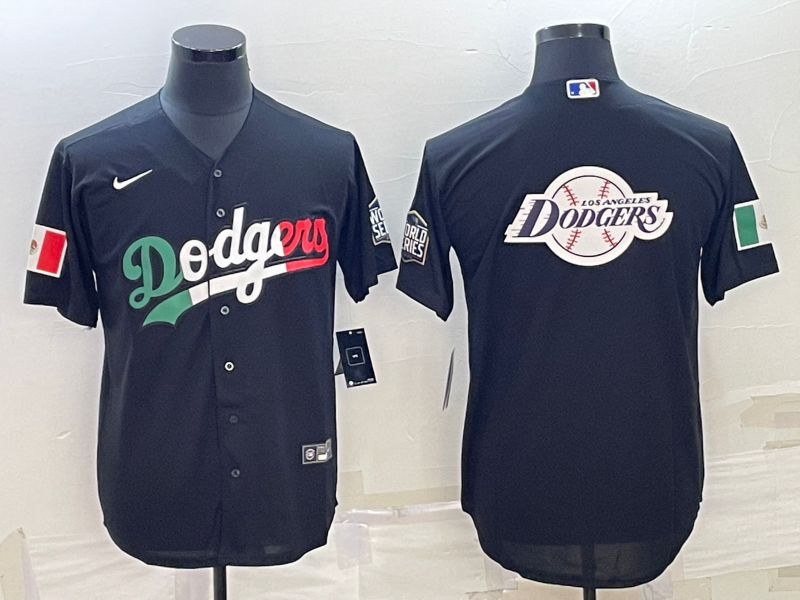 Men's Los Angeles Dodgers Black Alternate Replica Player Name Jerseys
