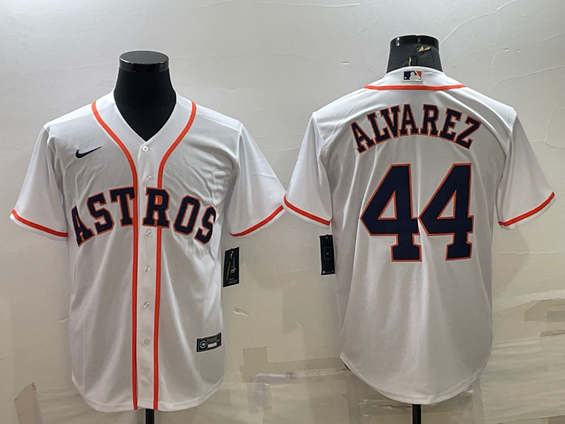 Men's Houston Astros Yordan Alvarez #44 White Home Replica Jerseys