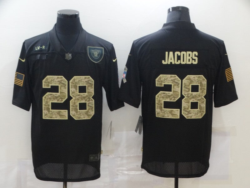 Men's Las Vegas Raiders Josh Jacobs Black Authentic Game Jerseys