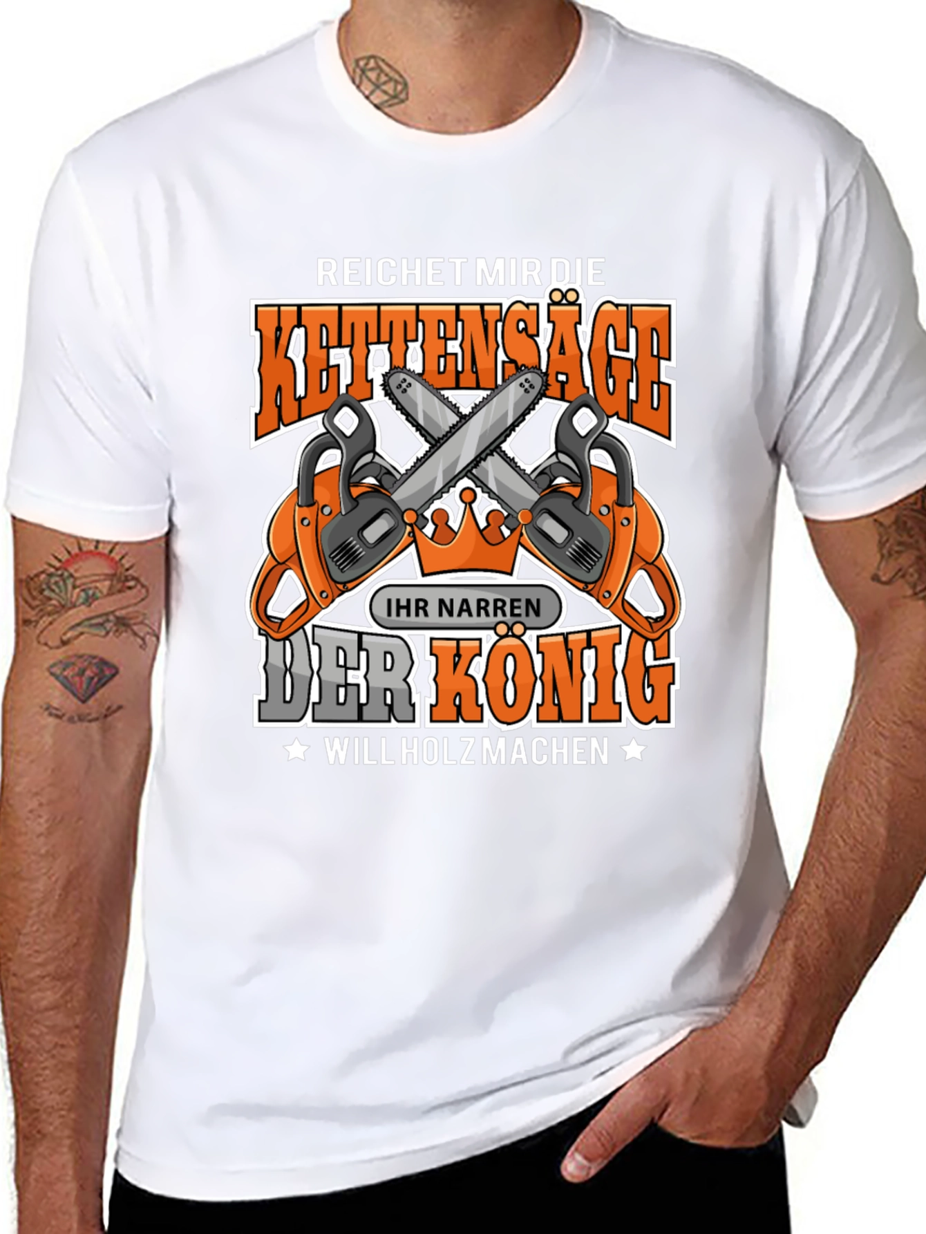 Chainsaw King T-Shirt - Lumberjack Humor