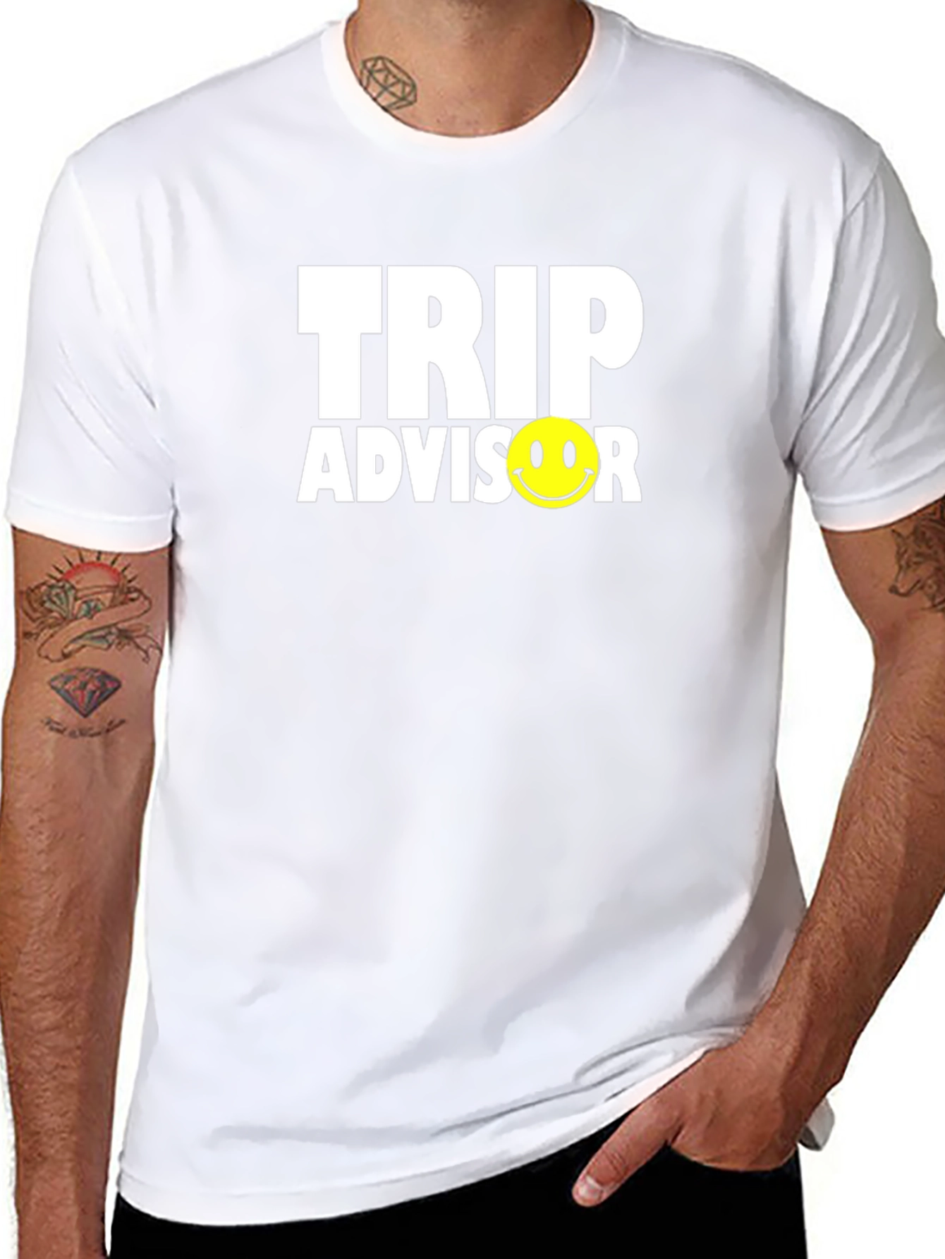 Trip Advisor Smiley Face Black T-Shirt