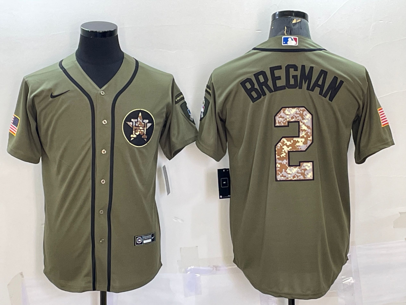 Men's Houston Astros Alex Bregman #2 Green Replica Player Jerseys