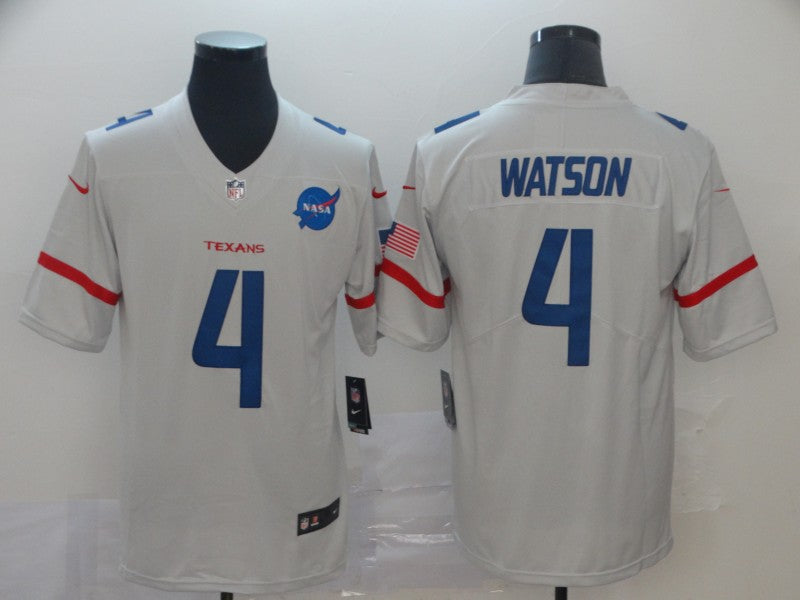 Men's Houston Texans Deshaun Watson #4 White City Edition Game Jerseys