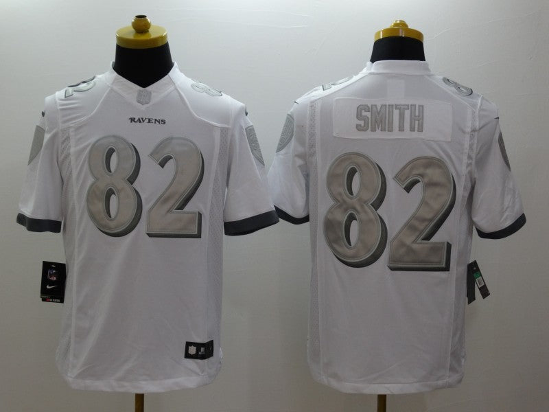 Men's Baltimore Ravens Torrey Smith #82 White Game Jerseys