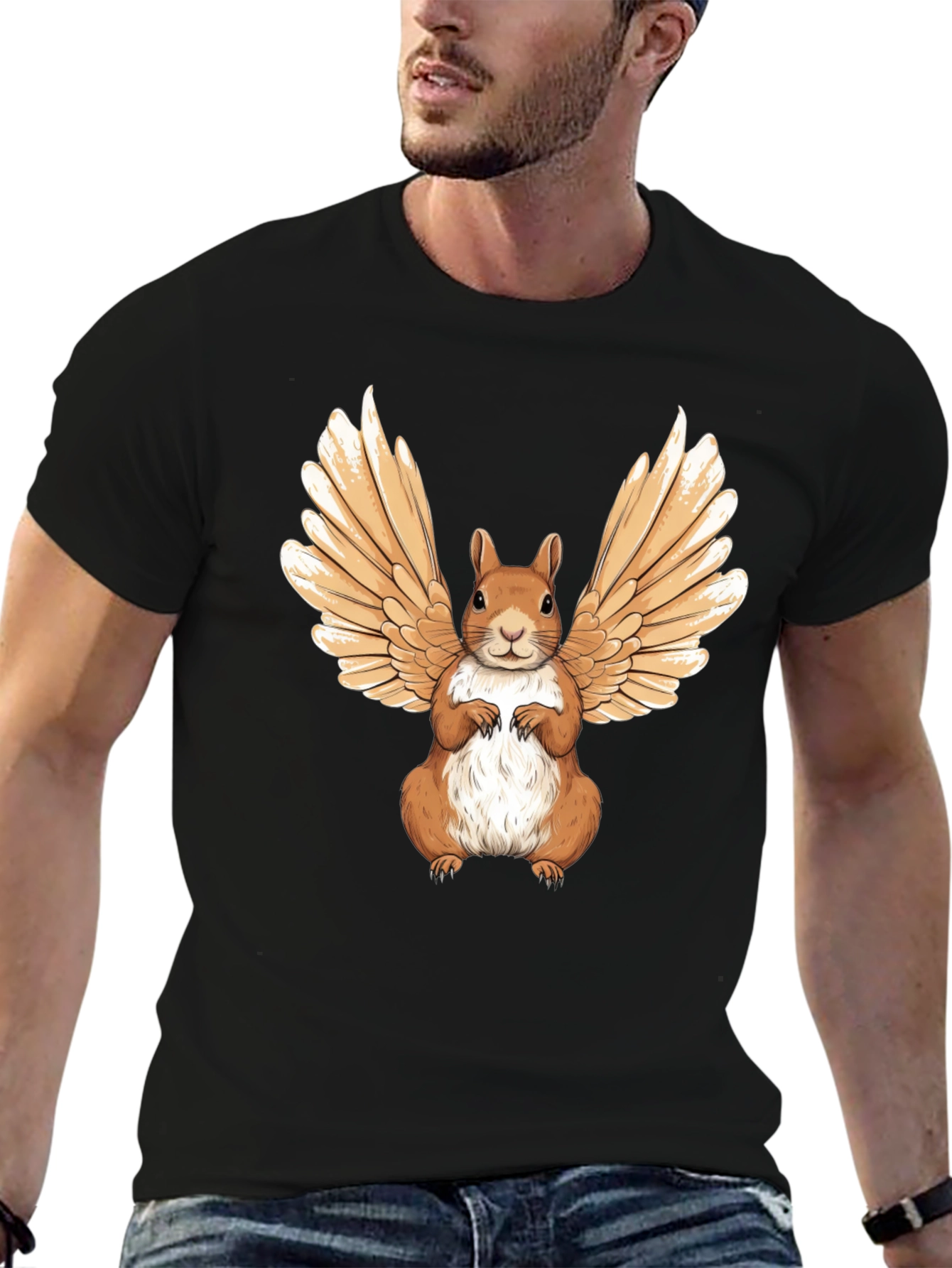 Winged Squirrel Graphic Tee - Unique & Stylish