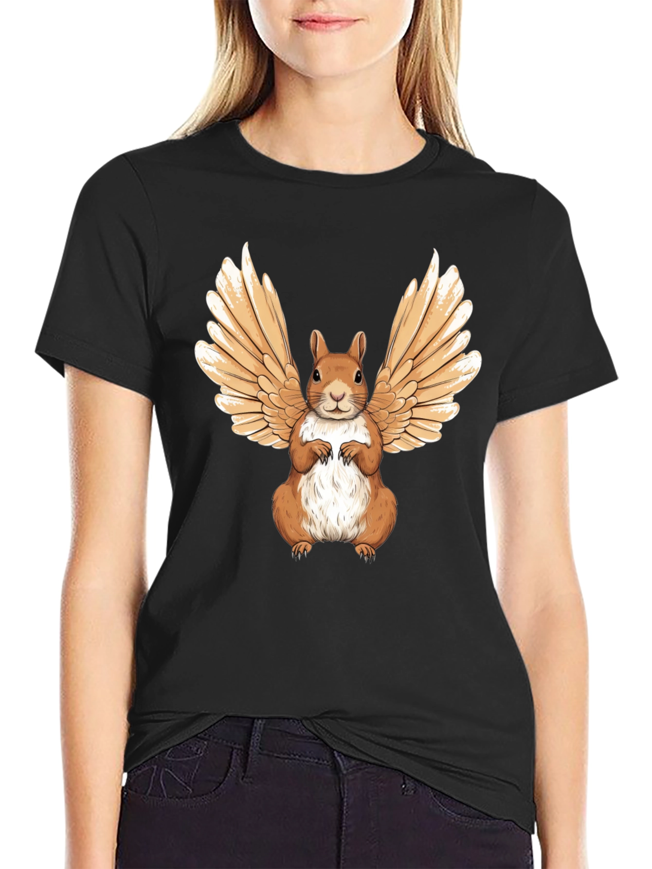 Winged Squirrel Graphic Tee - Unique & Stylish