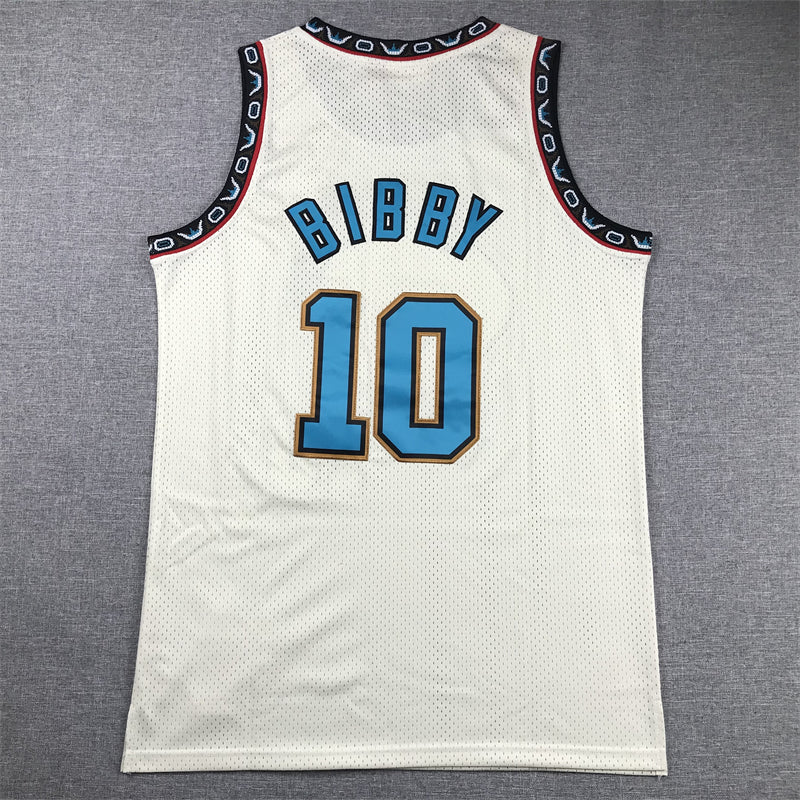 Men's Memphis Grizzlies Mike Bibby #10 Cream Hardwood Classics Swingman Jerseys