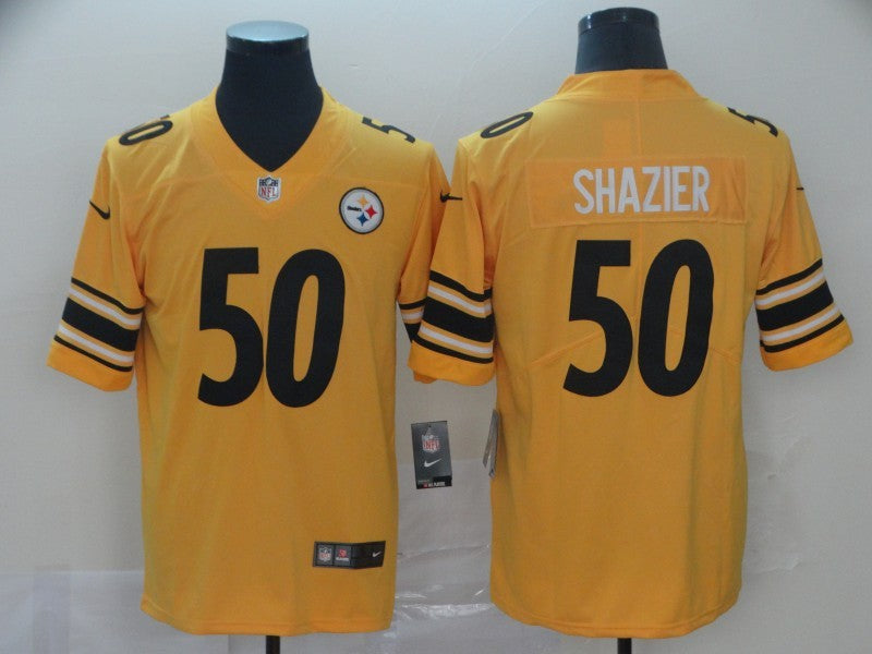 Men's Pittsburgh Steelers Ryan Shazier #50 Gold Inverted Team Game Jerseys