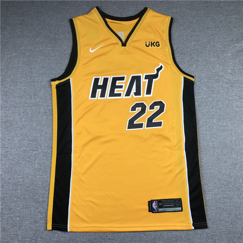 Men's Miami Heat Jimmy Butler #22 NBA Yellow Swingman Jerseys