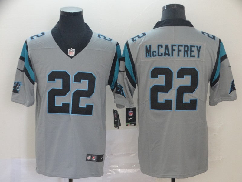 Men's Carolina Panthers Christian McCaffrey #22 Gray Inverted Legend Jerseys