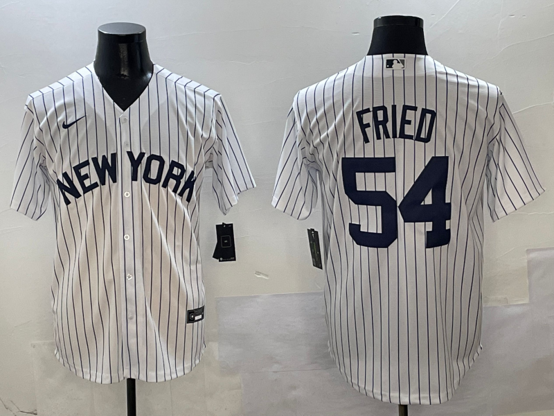 Men's New York Yankees Max Fried #54 White Replica Player Jerseys
