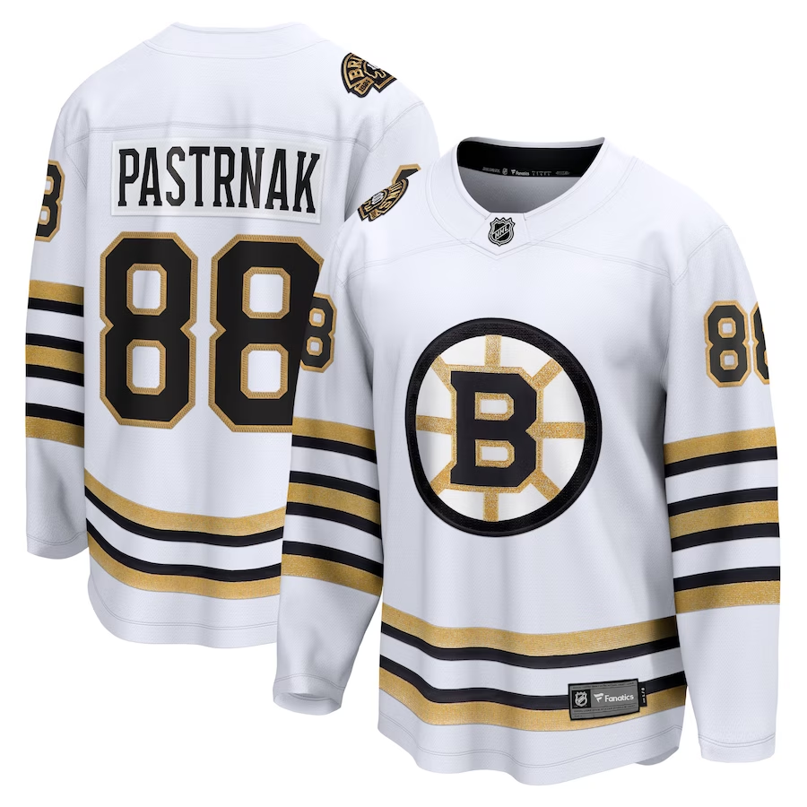 Men's Boston Bruins David Pastrnak #88 White Player Game Jerseys
