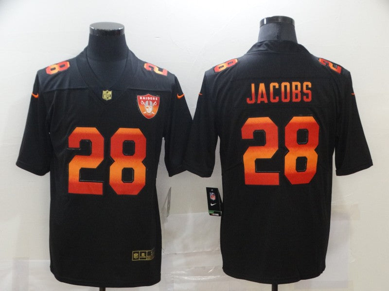 Men's Las Vegas Raiders Josh Jacobs Black Team Game Jerseys