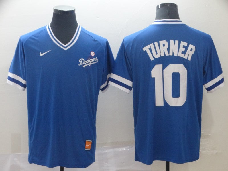 Men's Los Angeles Dodgers Justin Turner #10 Blue Replica Game Jerseys