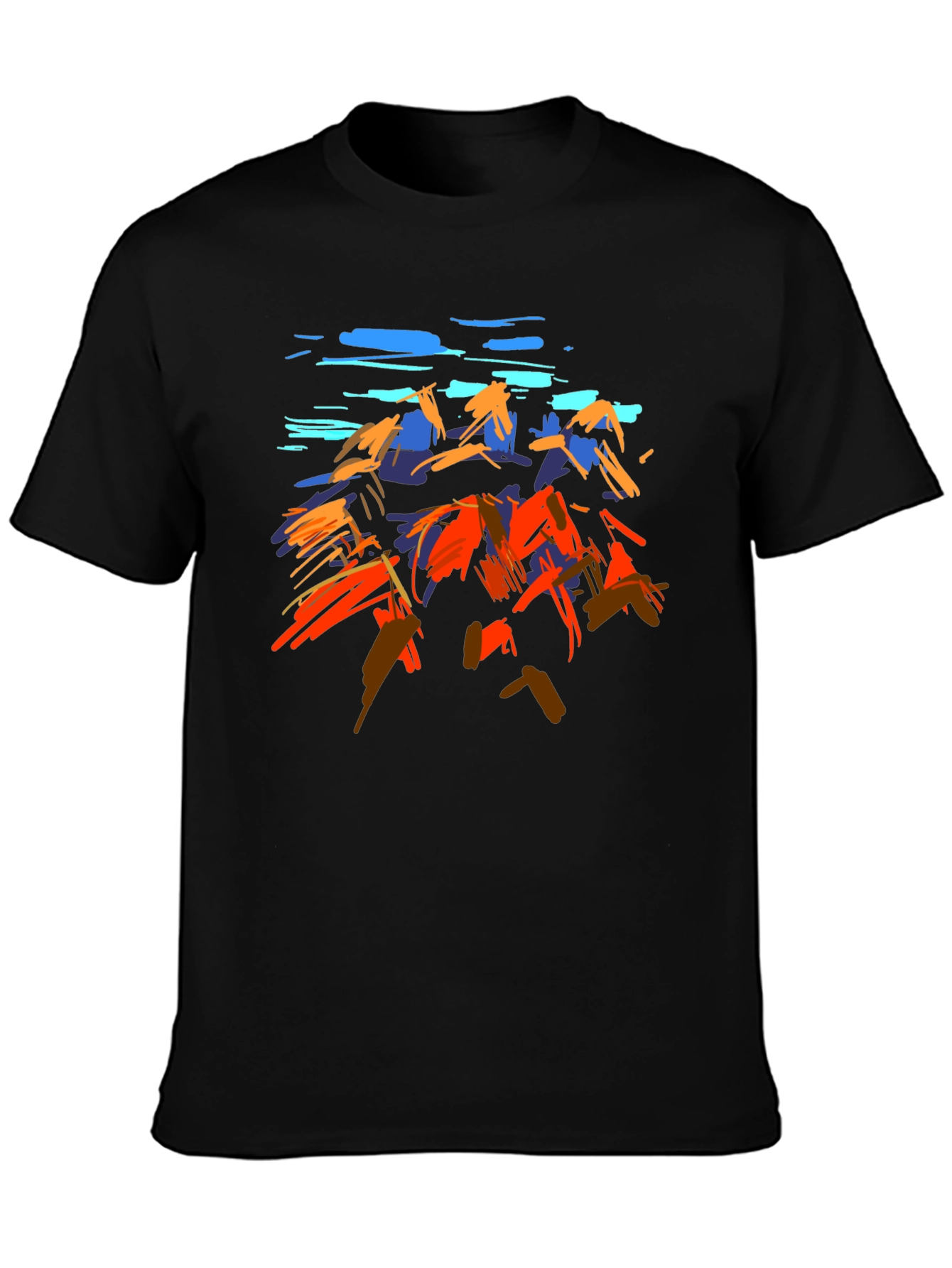 Abstract Mountain Art Graphic T-Shirt