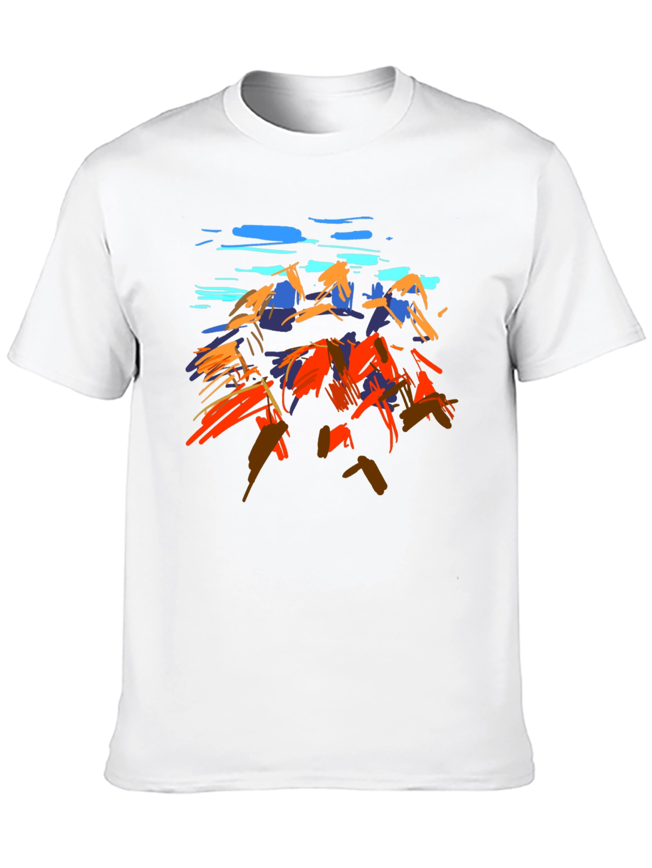 Abstract Mountain Art Graphic T-Shirt