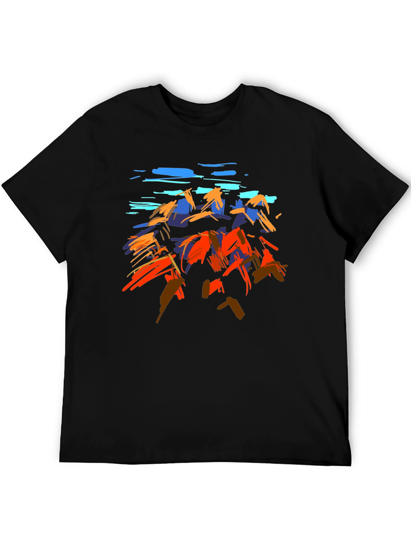 Abstract Mountain Art Graphic T-Shirt