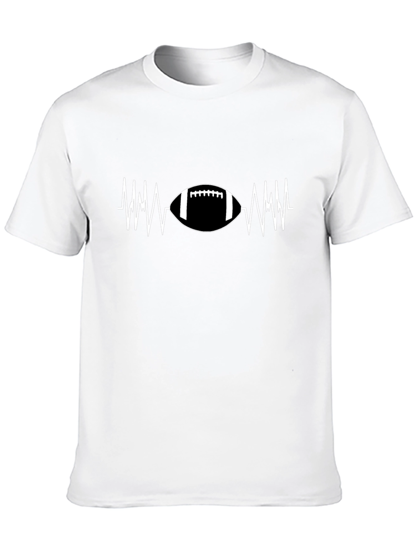 Football Heartbeat T-Shirt - Game Day Ready