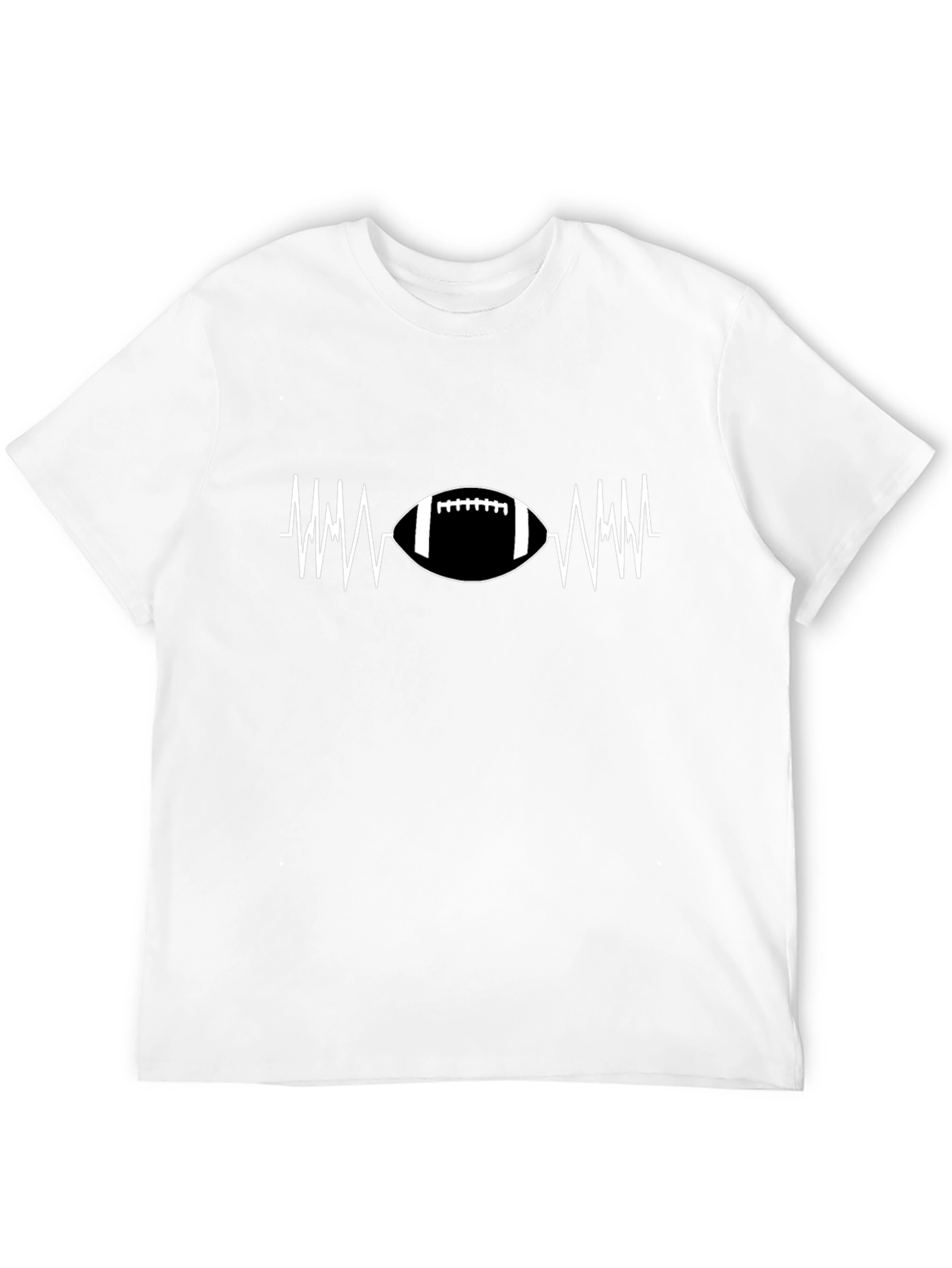 Football Heartbeat T-Shirt - Game Day Ready