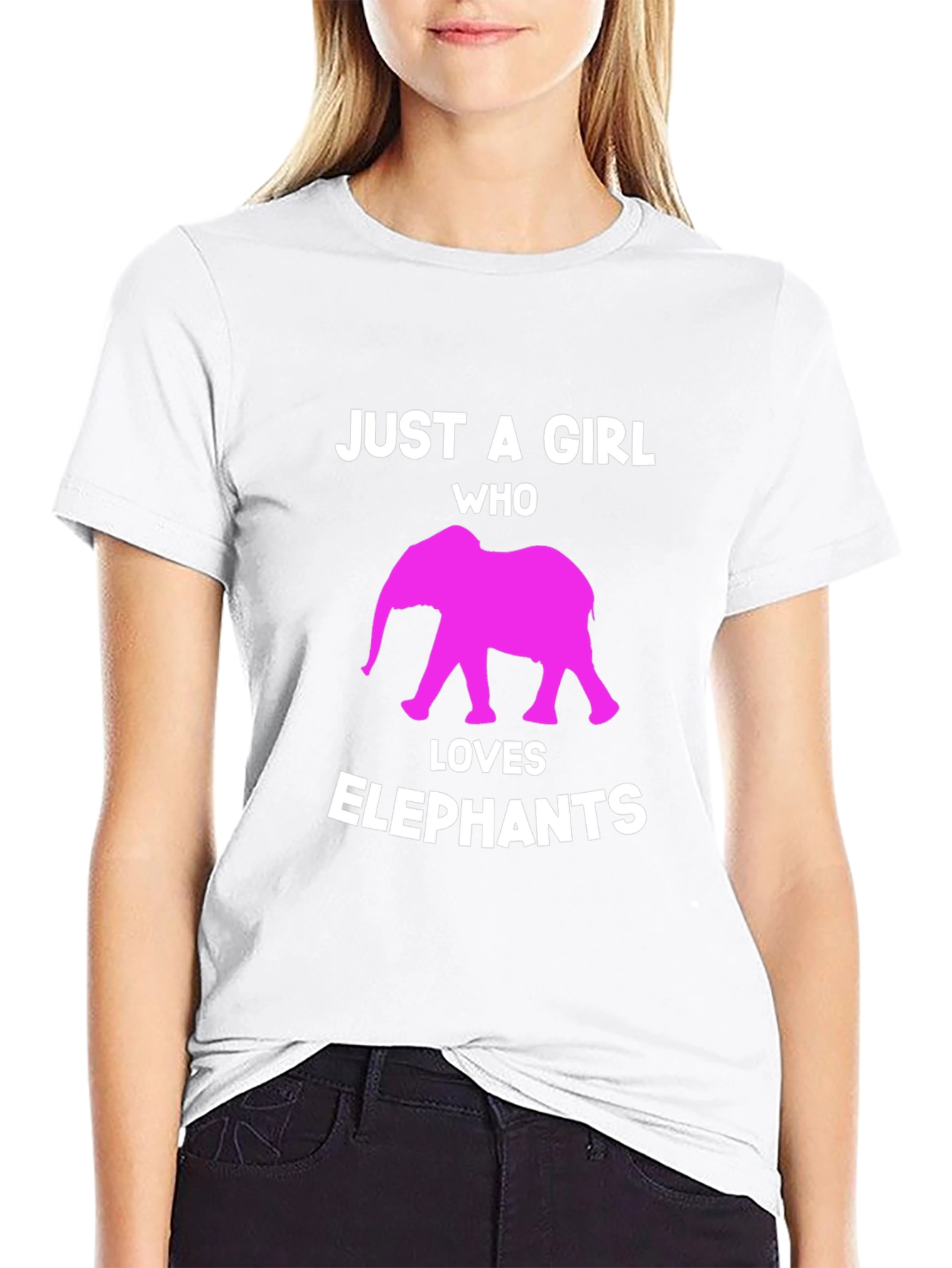 Girl Who Loves Elephants Graphic Tee