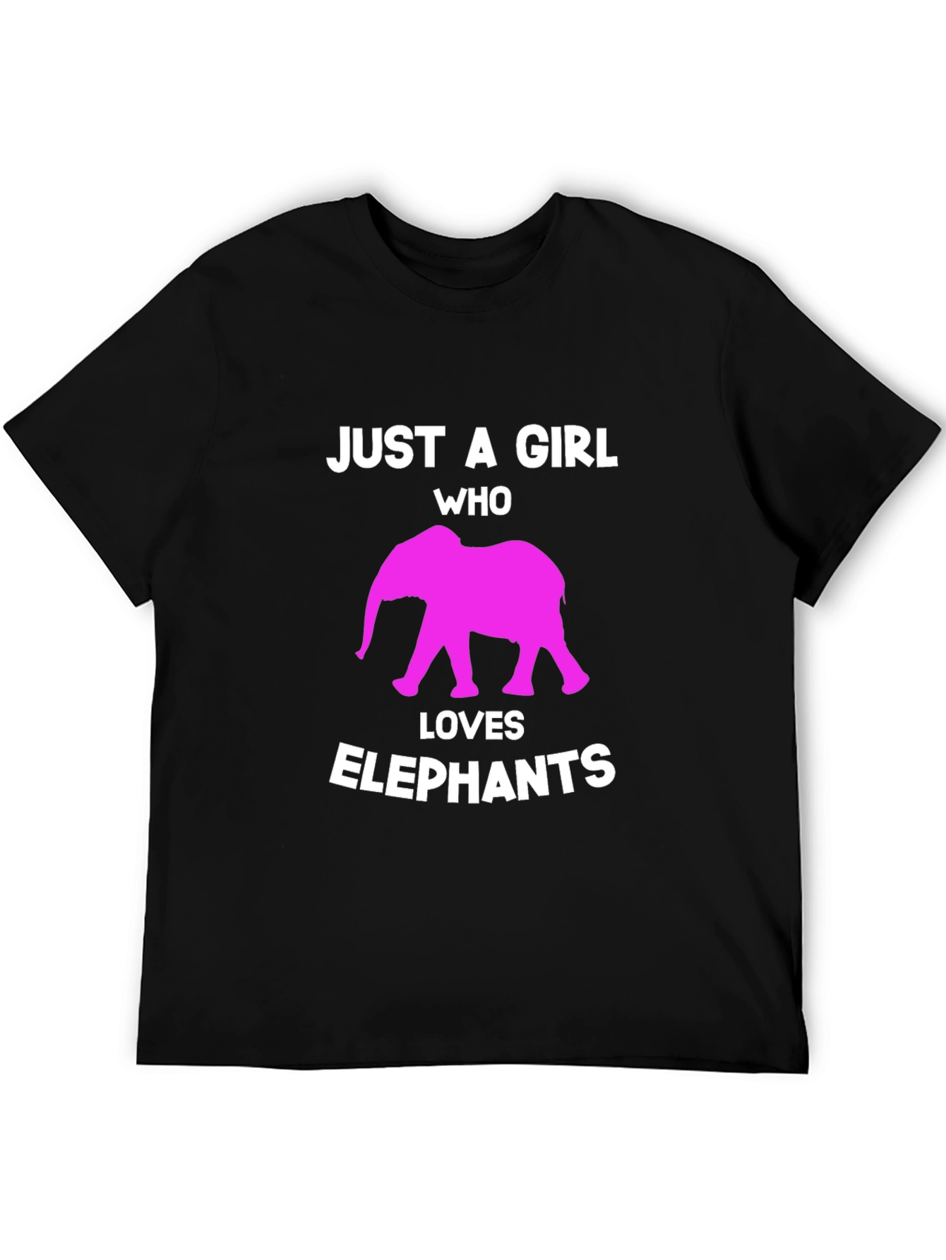Girl Who Loves Elephants Graphic Tee