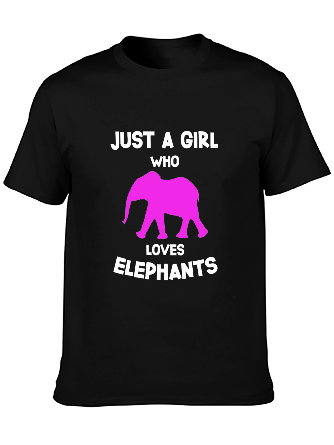 Girl Who Loves Elephants Graphic Tee