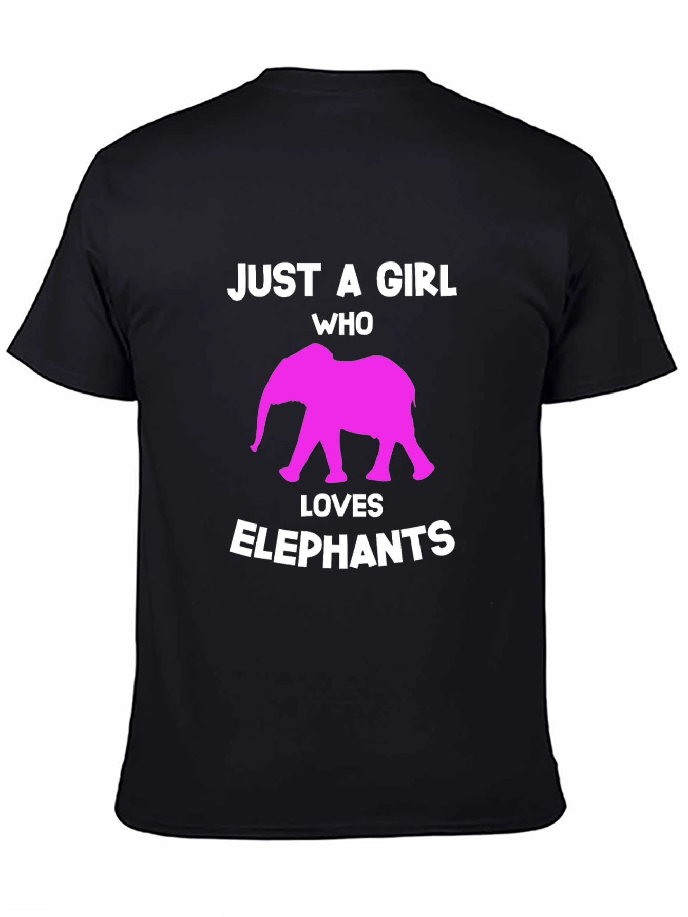 Girl Who Loves Elephants Graphic Tee