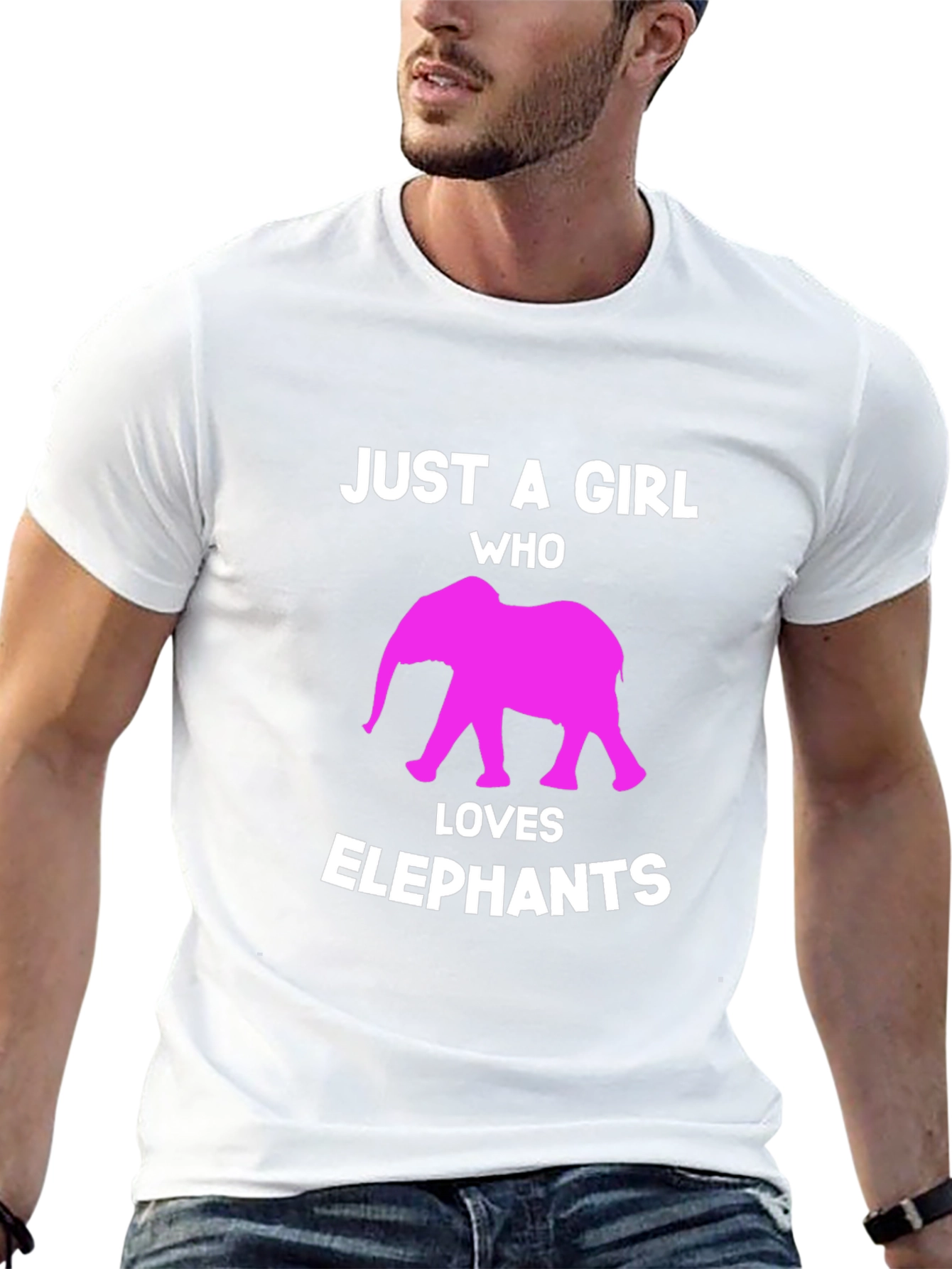 Girl Who Loves Elephants Graphic Tee