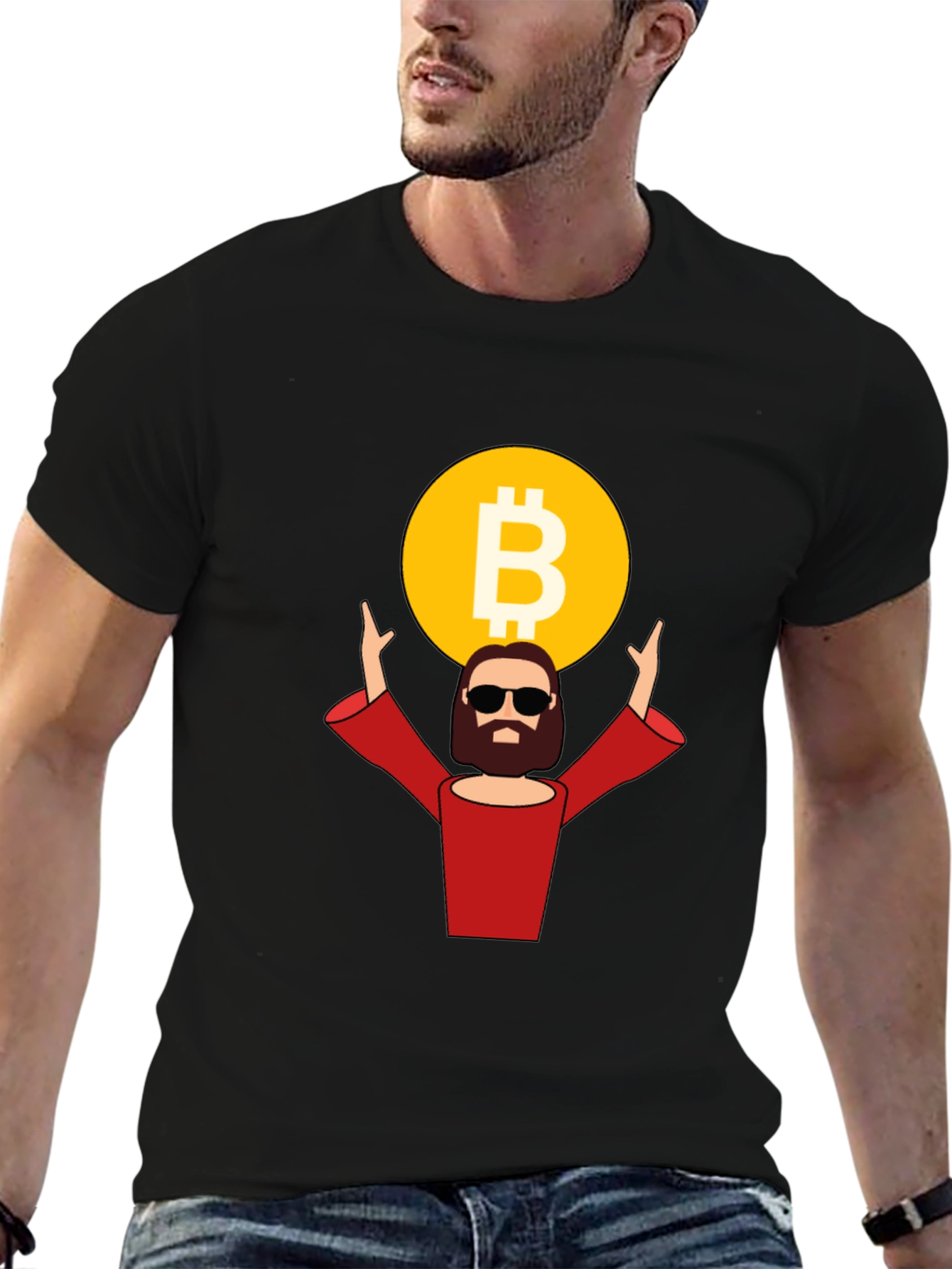 Bitcoin Jesus Black T-Shirt