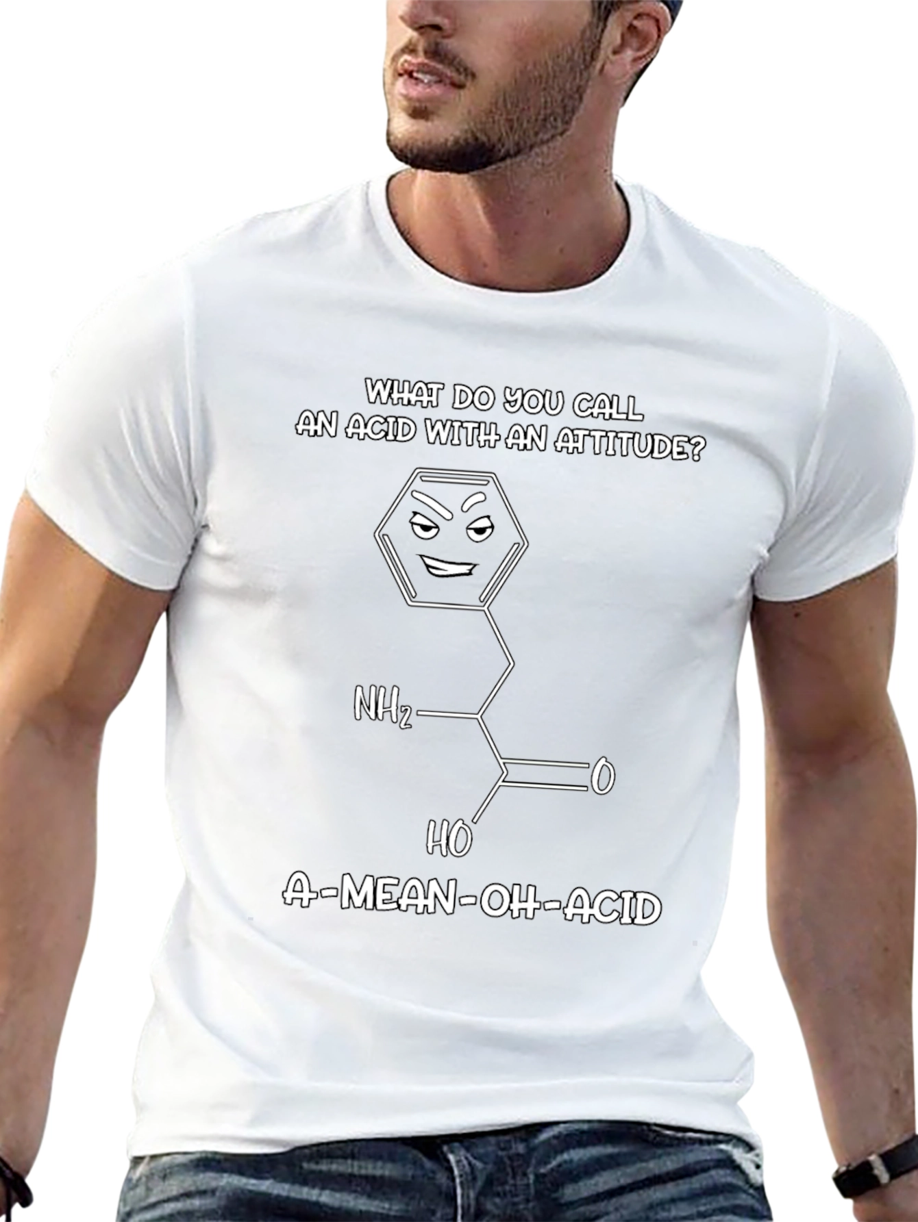 Funny Chemistry T-Shirt - Mean Oh Acid Joke