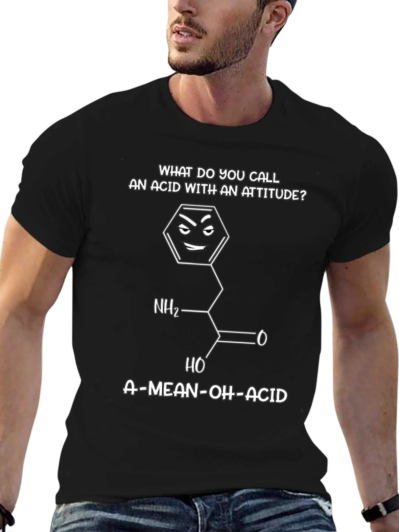 Funny Chemistry T-Shirt - Mean Oh Acid Joke