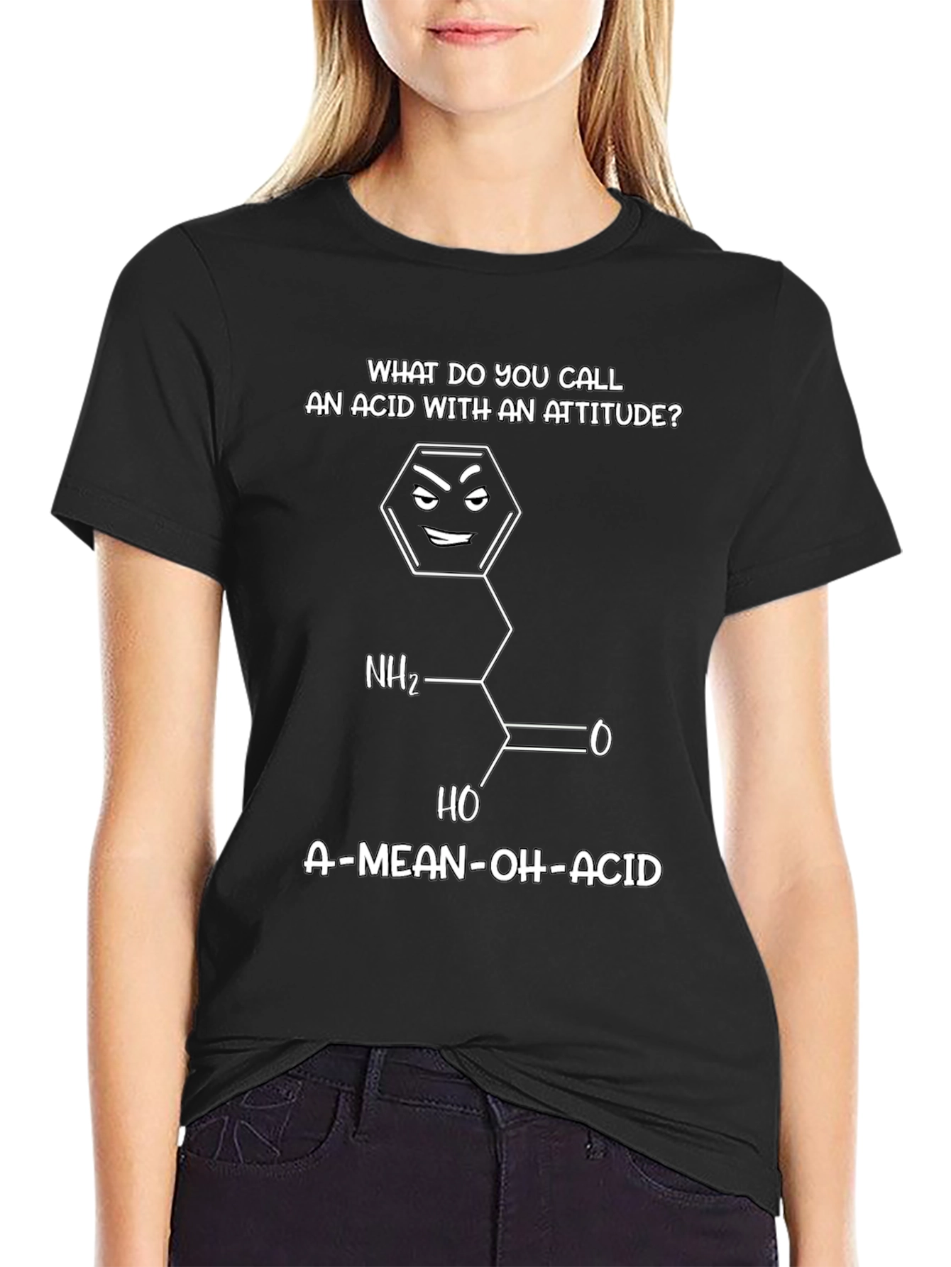 Funny Chemistry T-Shirt - Mean Oh Acid Joke