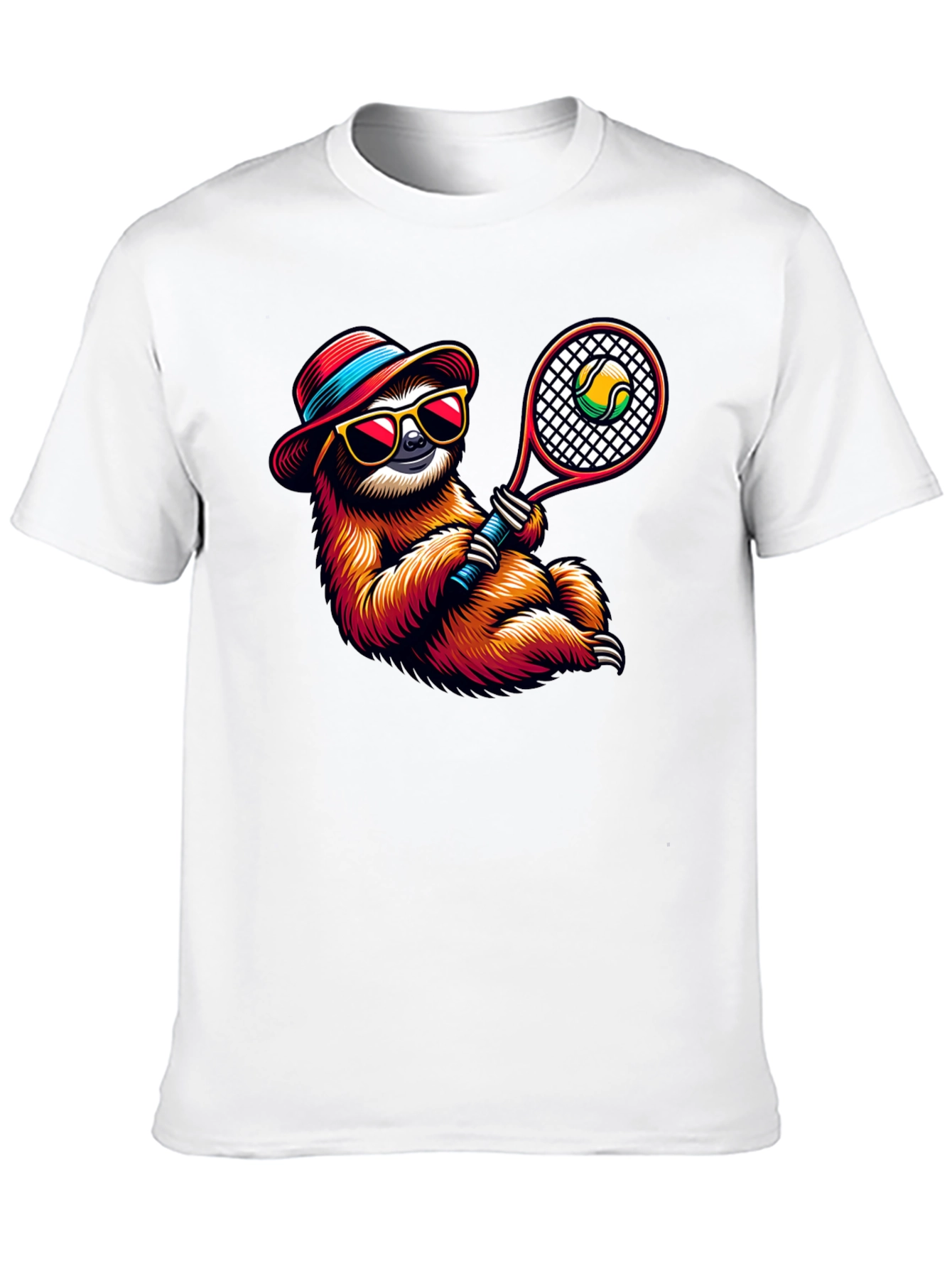 Tennis Sloth Graphic Tee - Cool & Casual!