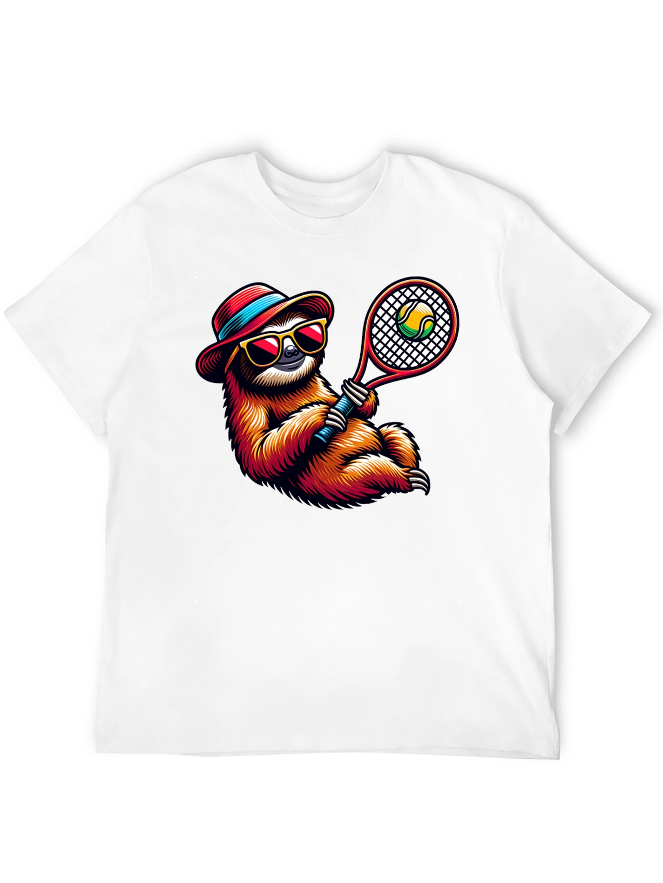 Tennis Sloth Graphic Tee - Cool & Casual!