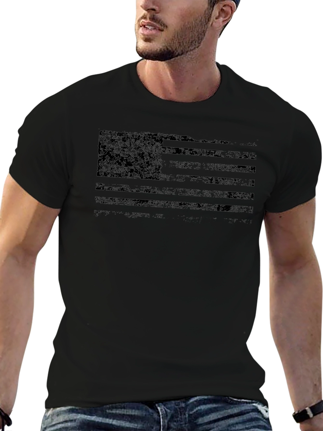 Distressed American Flag T-Shirt - Patriotic Tee