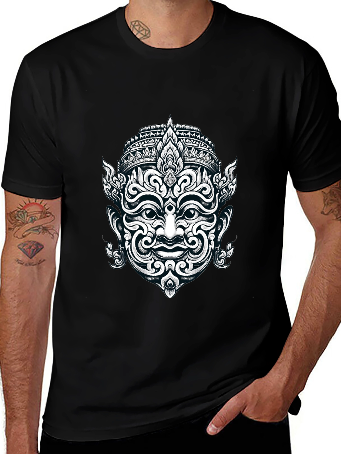 Thai Demon Graphic Tee - Black